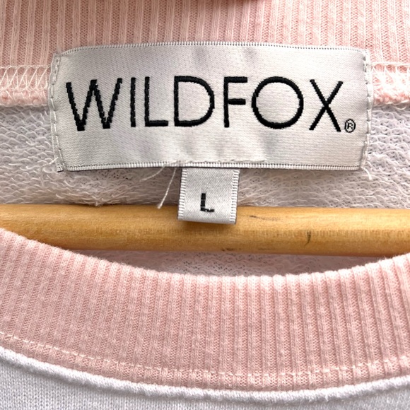 *WILDFOX | Knit Grapefruit Stripe Long Sleeve Coordinating Pullover Size L - Picture 2 of 11